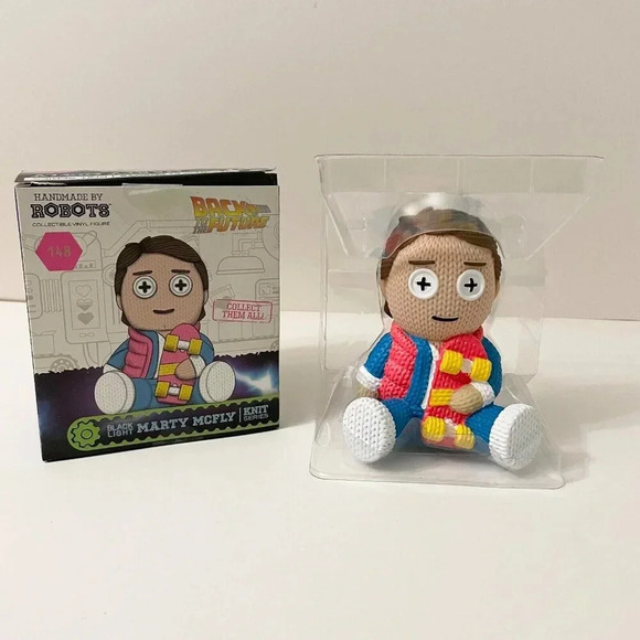 Handmade  By Robots Marty McFly Black Light FANEXPO Limited Edition Knit series - Picture 1 of 16